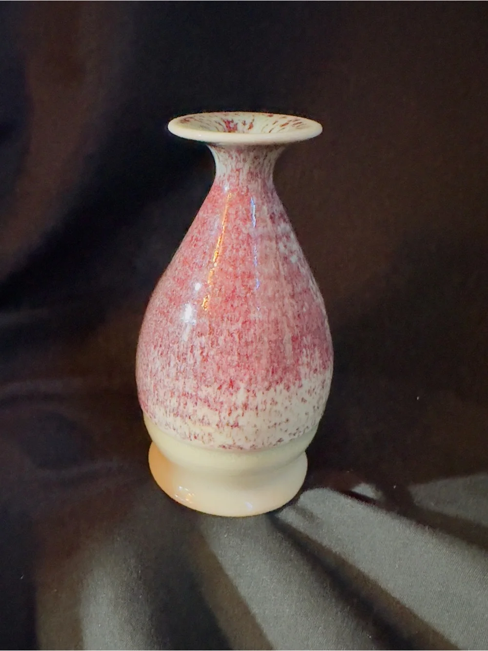Handmade Miniature Bud Vase Signed Small Neck For One Flower 3 Colors Ombre Pink
